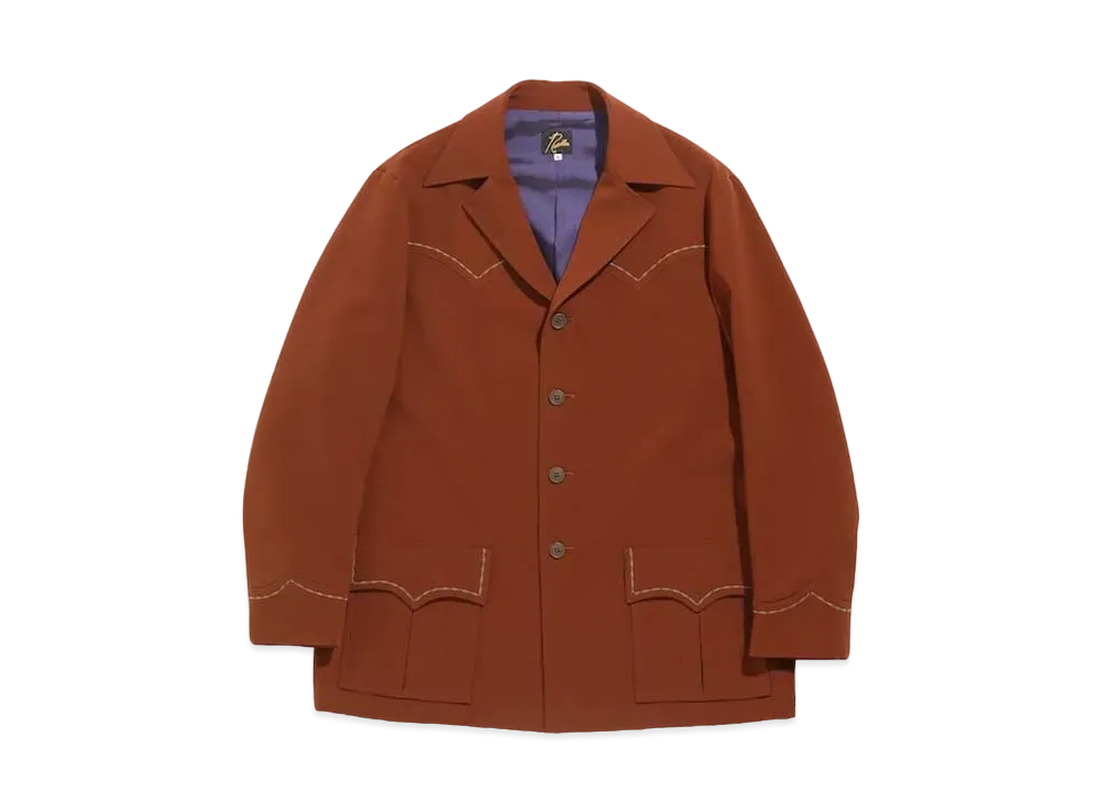 Needles WESTERN LEISURE JACKET - PE/PU DOUBLE CLOTH "Brick"