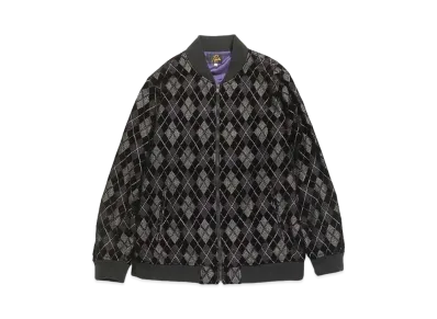 Needles B.B. JACKET - ARGYLE EMB. VELVET "Black"