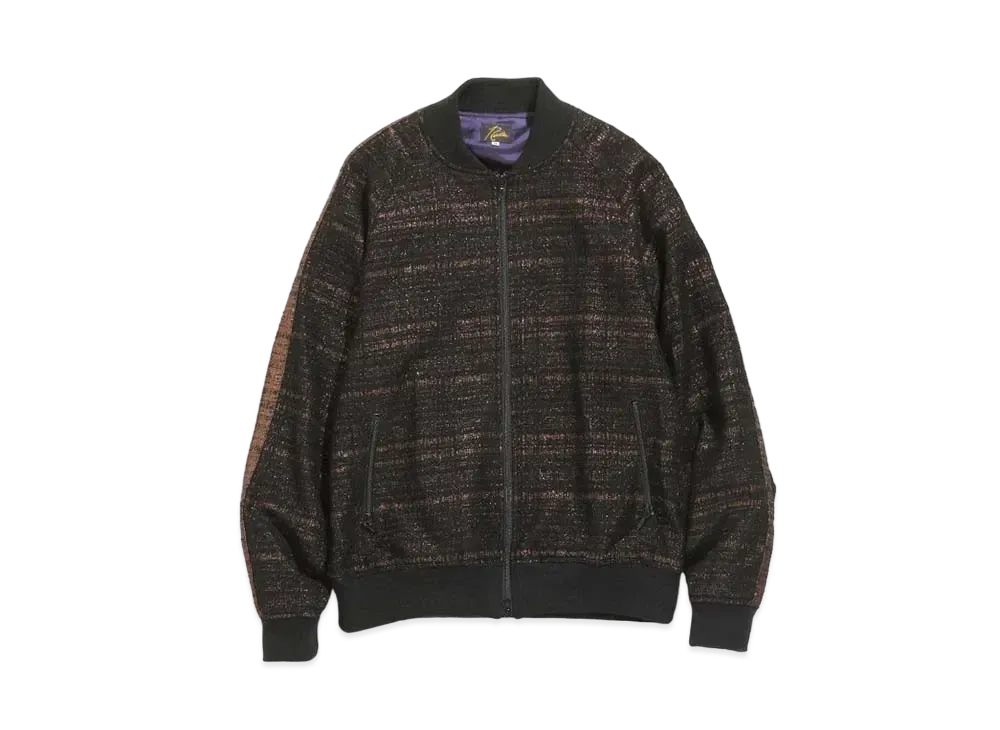 Needles S.L. RIB COLLAR JACKET - W/N/R/PE LAME CLOTH JQ. "Bronze"