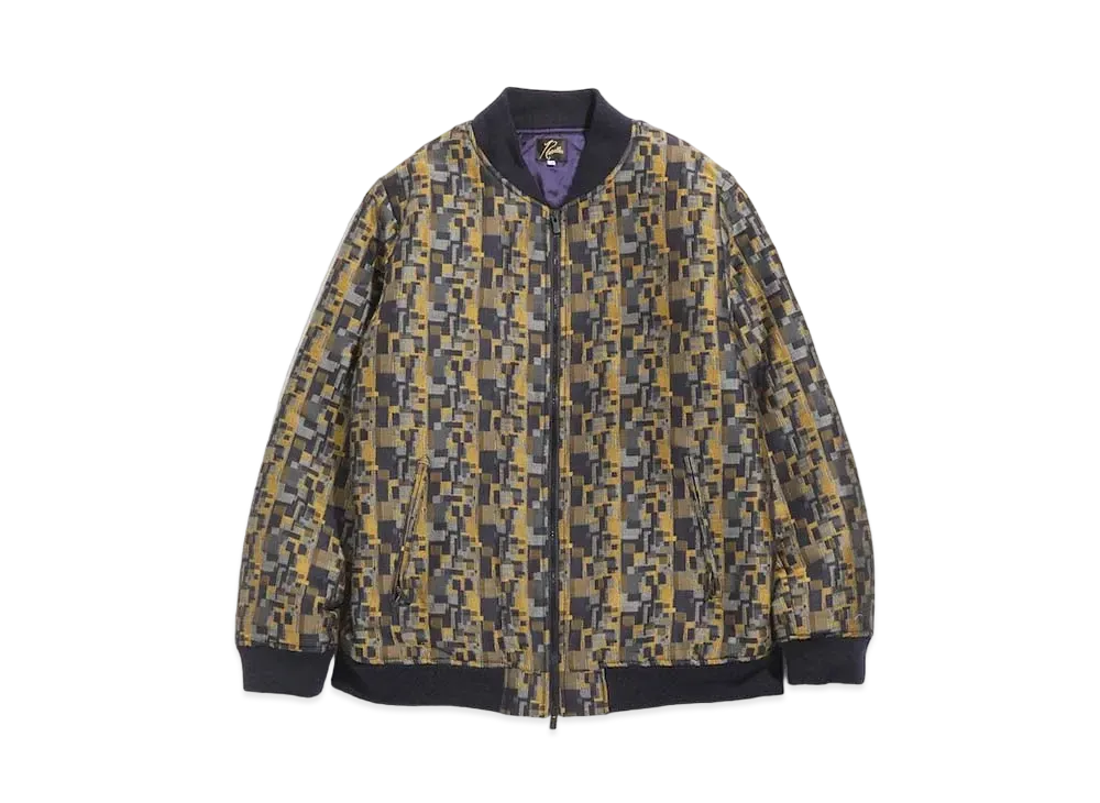 Needles B.B. JACKET - AC/PE/W SQUARE JQ. "Yellow/Navy"