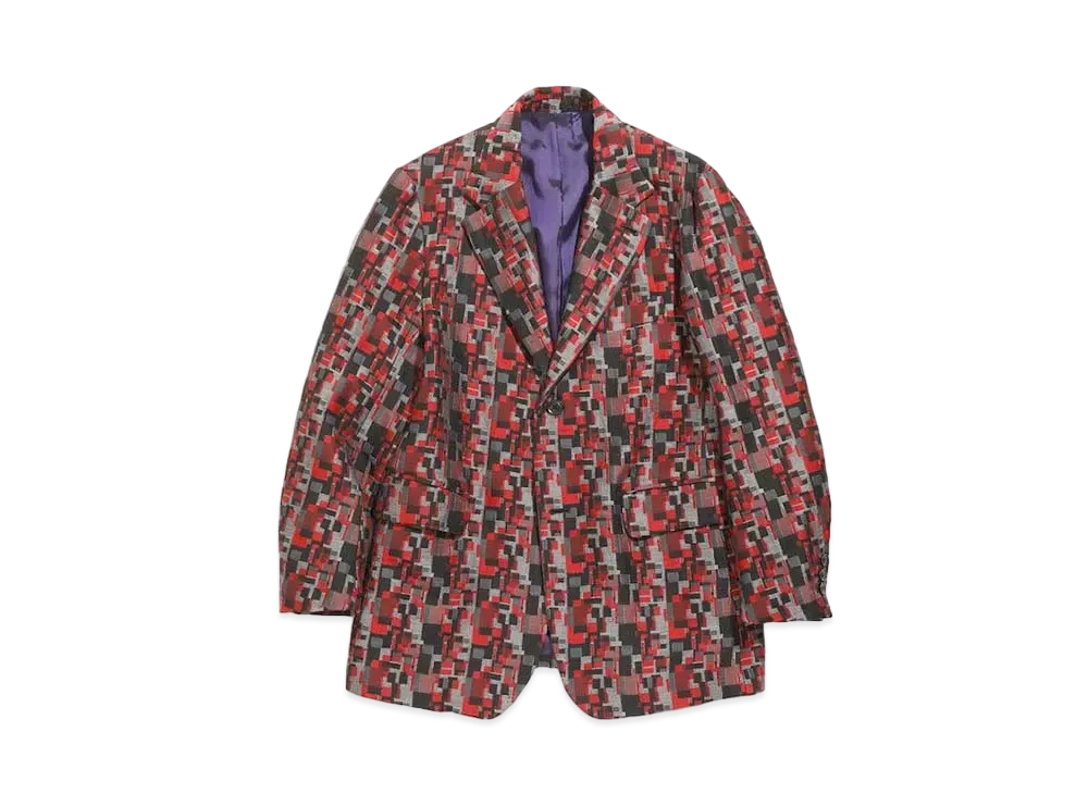 Needles 2B JACKET - AC/PE/W SQUARE JQ. "Red/Black"