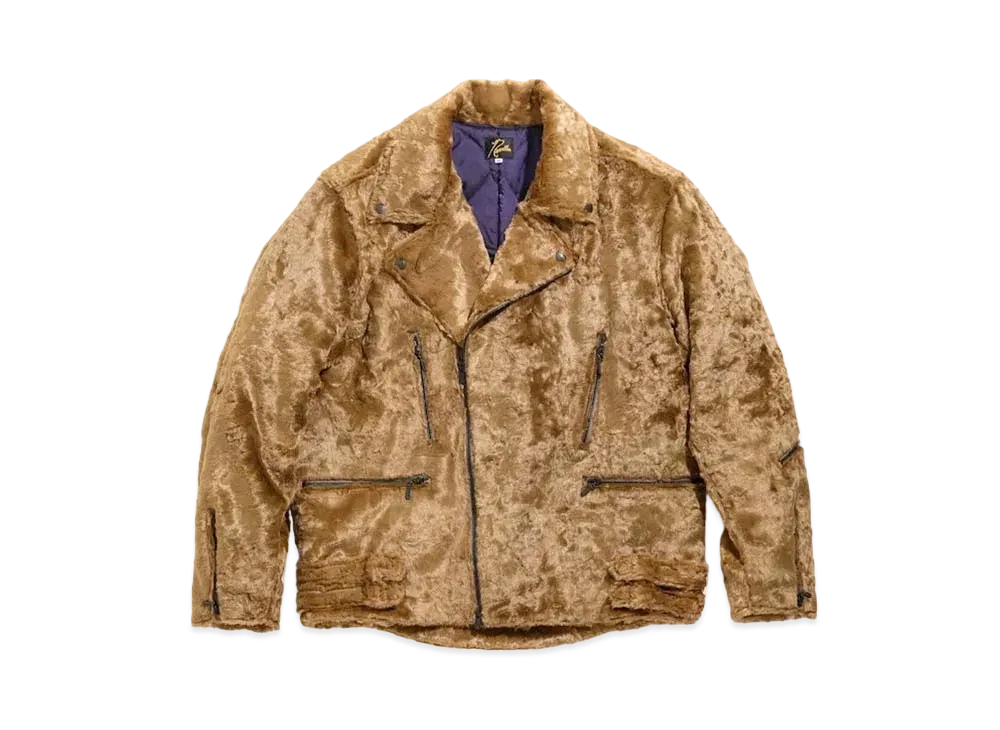 Needles DOUBLE RIDERS JACKET - FAUX FUR "Taupe"