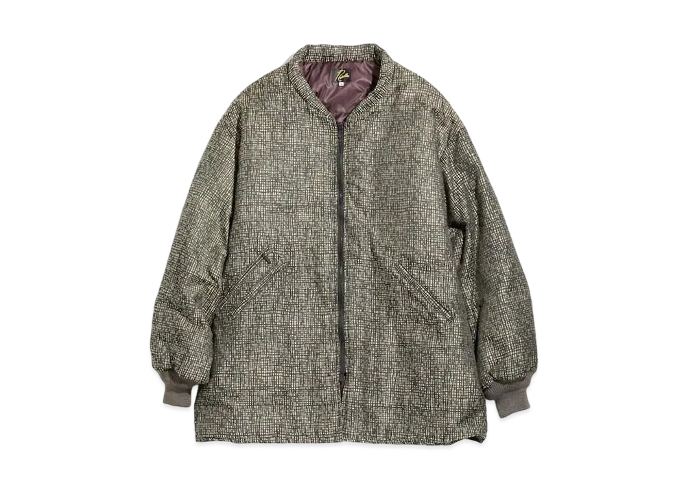 Needles DOWN SUR COAT - PE/R/L RANDOM PLAID JQ. "Black/Khaki"