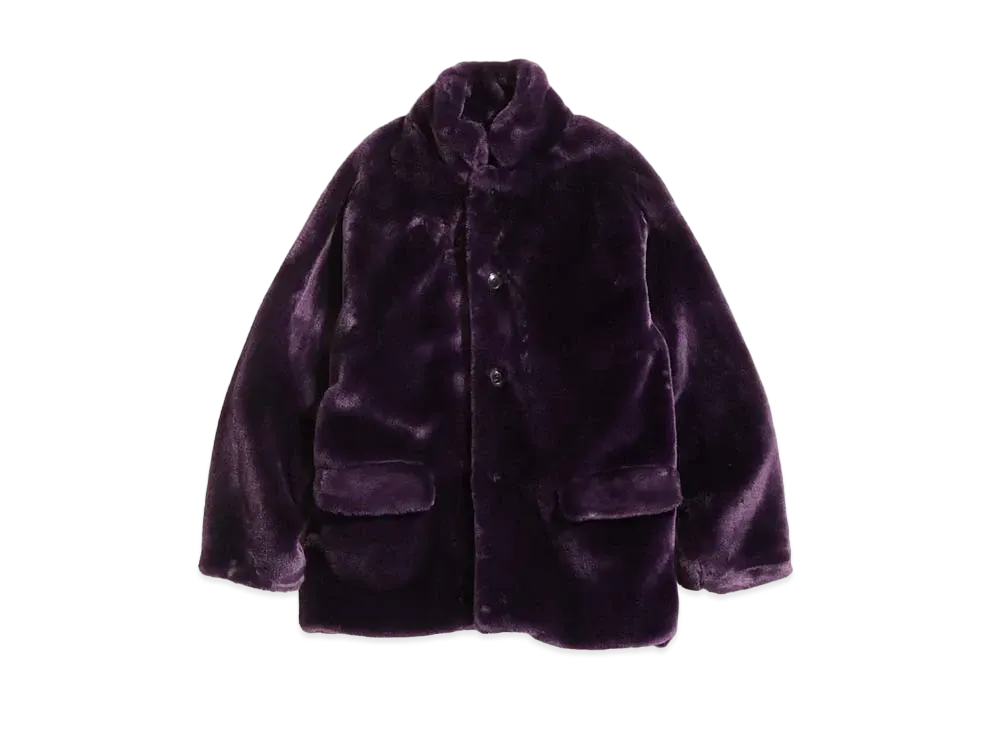 Needles S.C. CAR COAT - FAUX FUR "Purple"