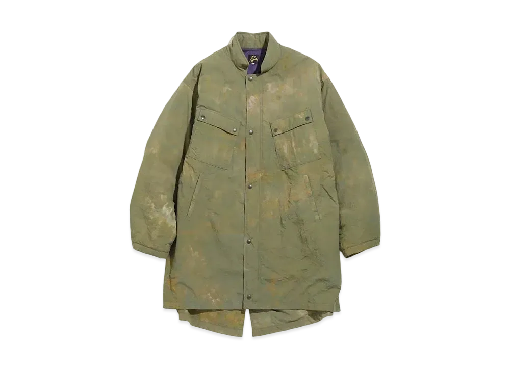 Needles C.P. COAT - NYLON TUSSORE / UNEVEN DYE "Olive"