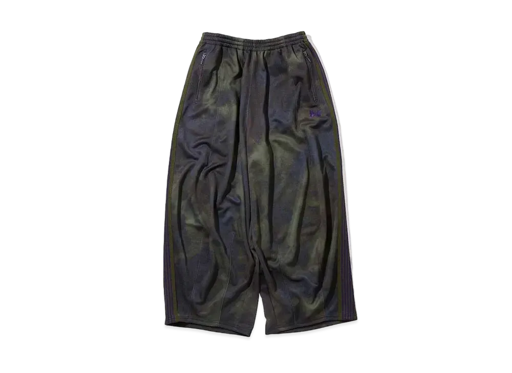 Needles H.D. TRACK PANT - POLY SMOOTH / UNEVEN-DYE PRINTED "Egg Plant"