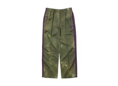 Needles TRACK PANT - POLY SMOOTH / UNEVEN-DYE PRINTED "Olive"
