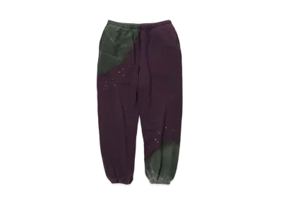 Needles X NOMA T.D. STRING SWEAT PANT - HAND DYE / BLEACH "Purple/Green"