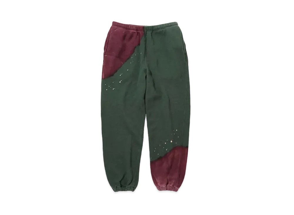 Needles X NOMA T.D. STRING SWEAT PANT - HAND DYE / BLEACH "Green/Purple"