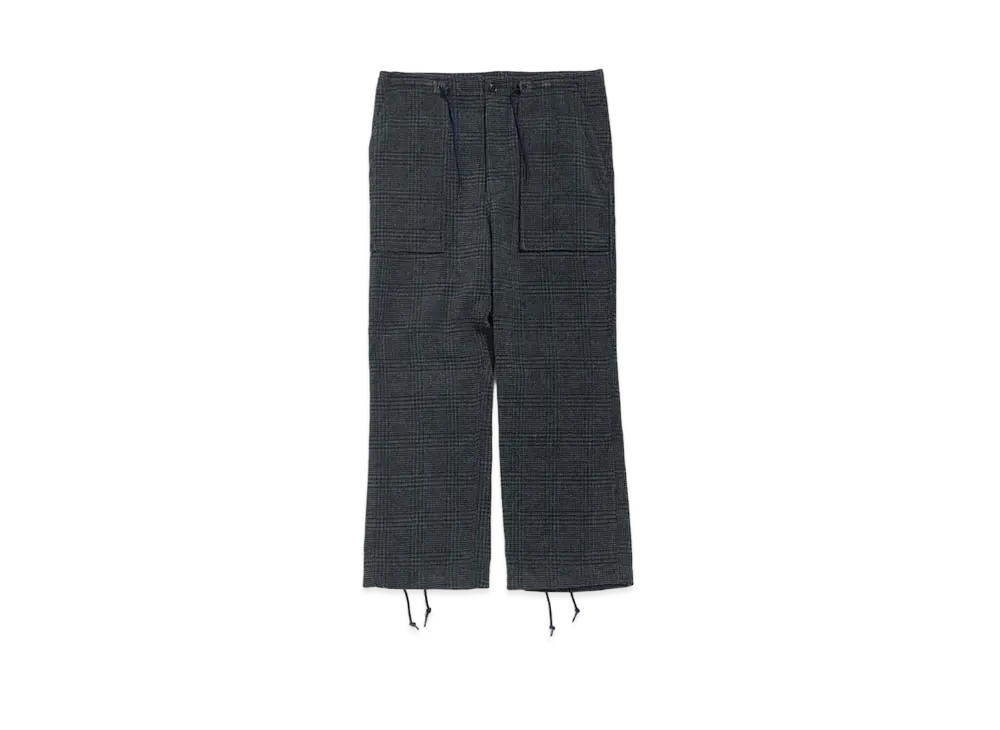 Needles STRING FATIGUE PANT - AC/C PLAID MOLE TWILL "Navy"