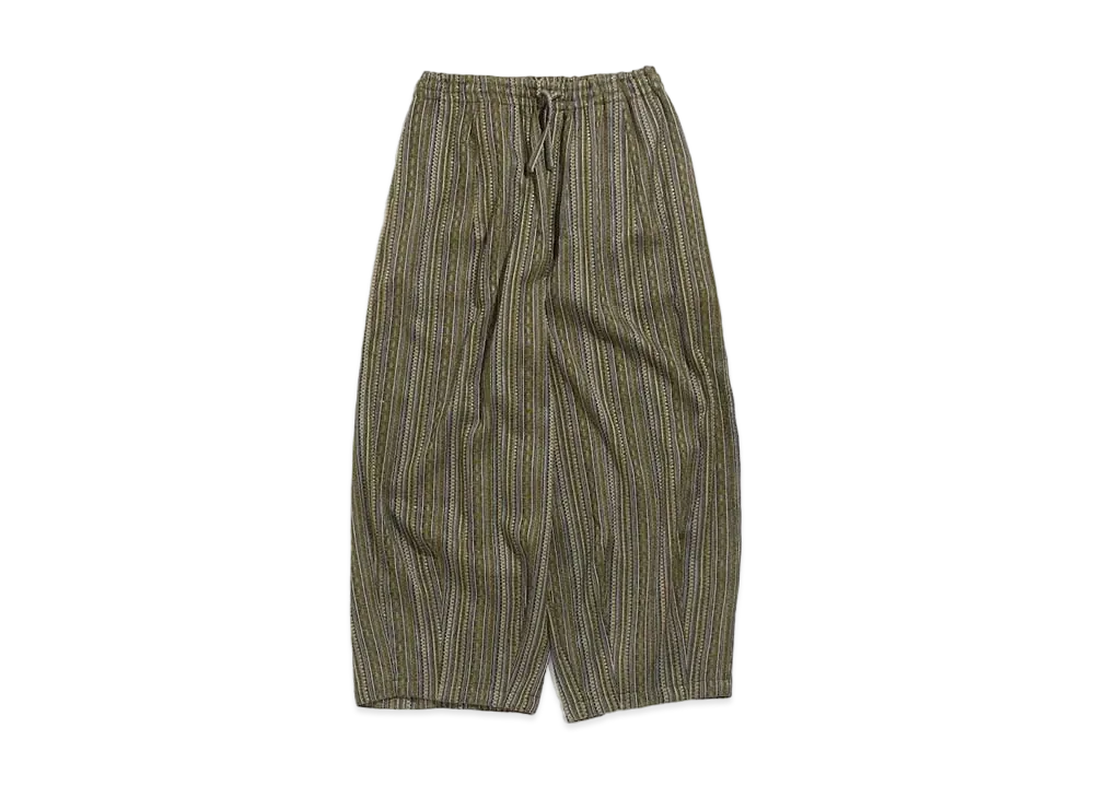Needles H.D.P. PANT - W/AC/PE/R IKAT STRIPE MOLE JQ. "Olive"