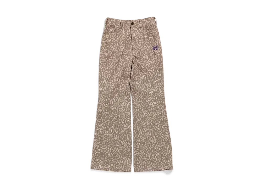 Needles FLARED STUDENT PANT - POLY JQ.(FOR WOMEN) "Leopard"