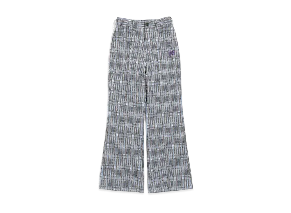 Needles FLARED STUDENT PANT - POLY JQ.(FOR WOMEN) "Plaid"