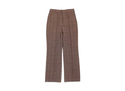 Needles C.S. LEISURE PANT - PE/R/PU BRUSHED PLAID (FOR WOMEN) "Bordeux"