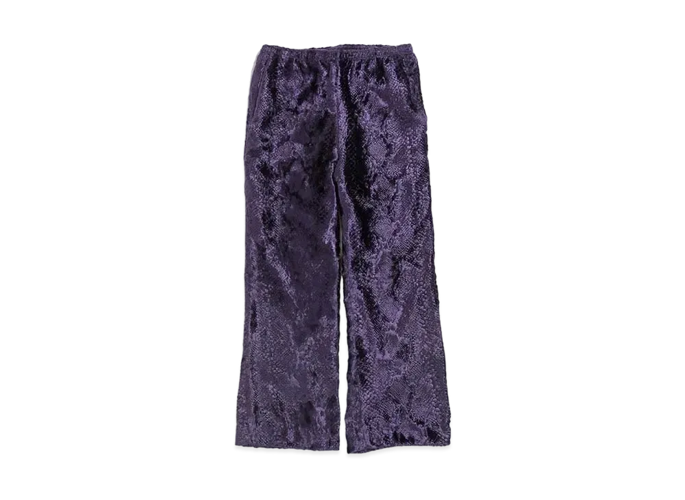 Needles W.U. BOOT-CUT PANT - BURNOUT VELVET "Purple"