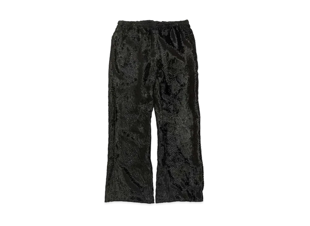 Needles W.U. BOOT-CUT PANT - BURNOUT VELVET "Black"