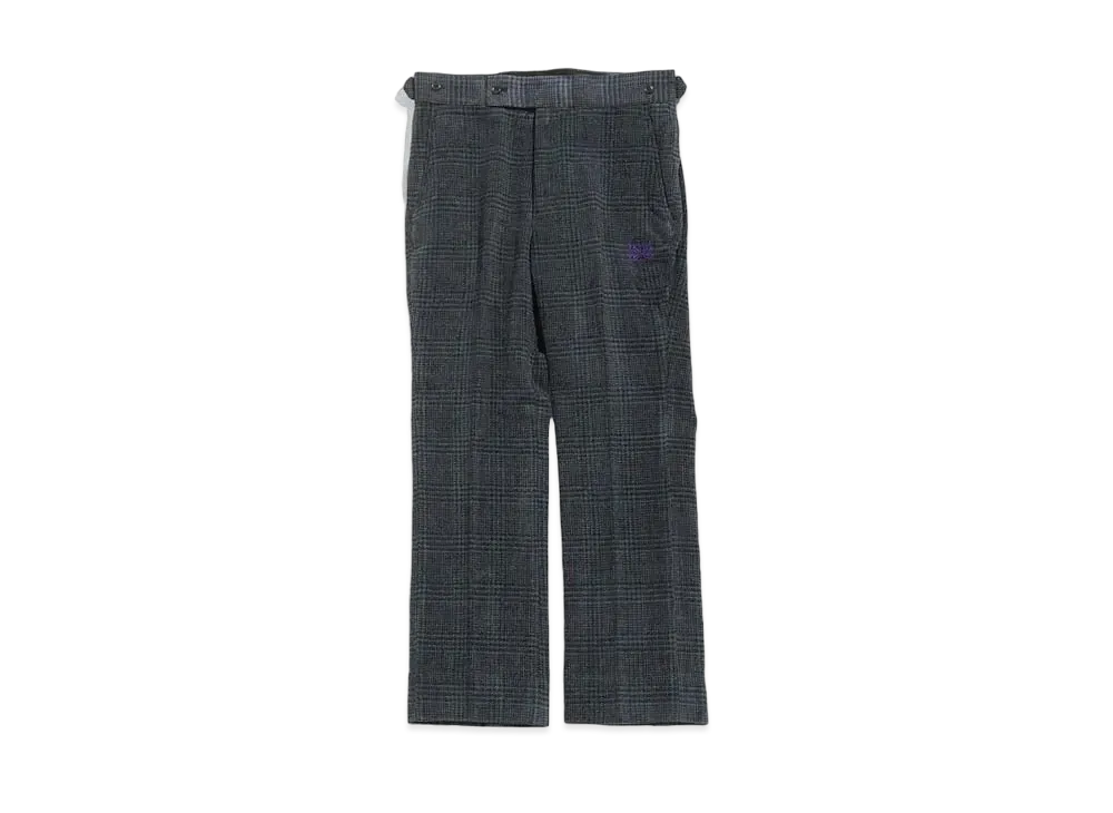 Needles SIDE TAB TROUSER - AC/C PLAID MOLE TWILL "Navy"
