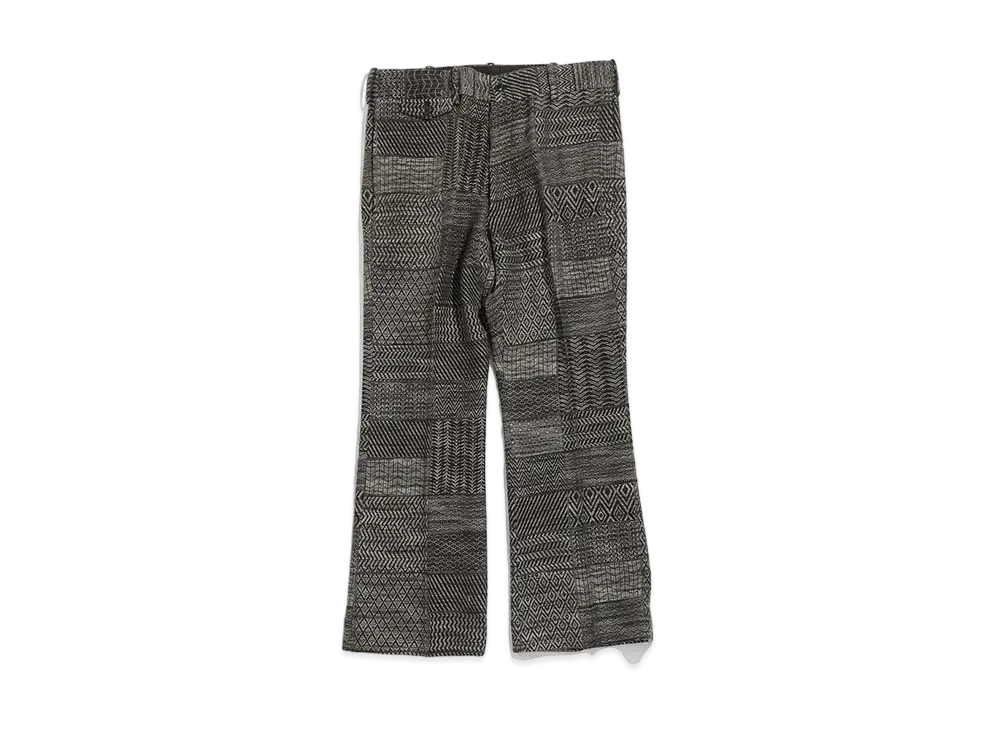 Needles F.P. BOOT-CUT TROUSER - W/N MULTI PATTERN JQ. "Charcoal"