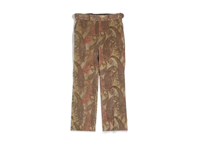 Needles SIDE TAB TROUSER - C/PU 8W CORDUROY / PAISLEY PT. "Khaki"