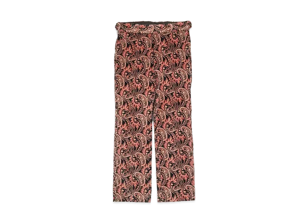 Needles SIDE TAB TROUSER - C/PU 8W CORDUROY / PAISLEY PT. "Black"