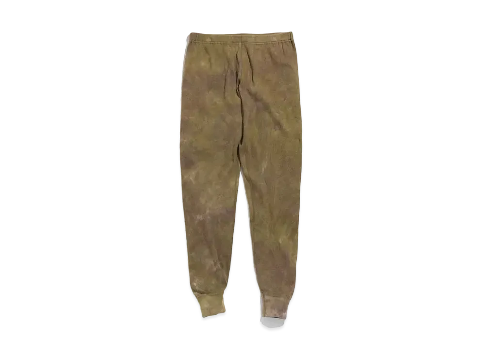 Needles LEGGINGS - COTTON THERMAL / UNEVEN DYE "Olive"