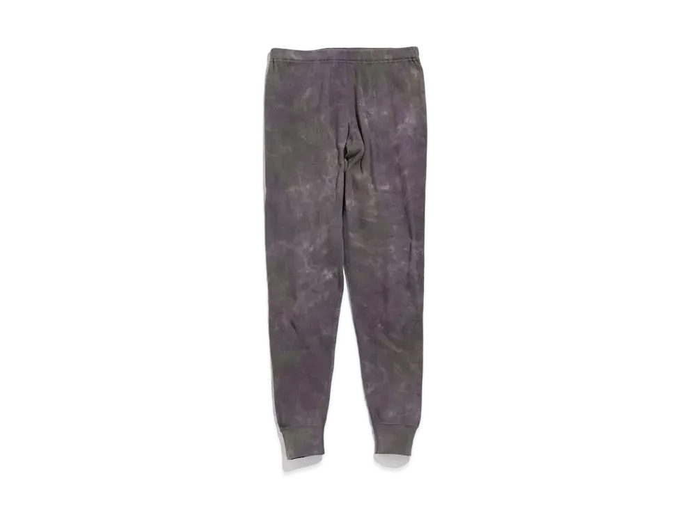 Needles LEGGINGS - COTTON THERMAL / UNEVEN DYE "Egg Plant"