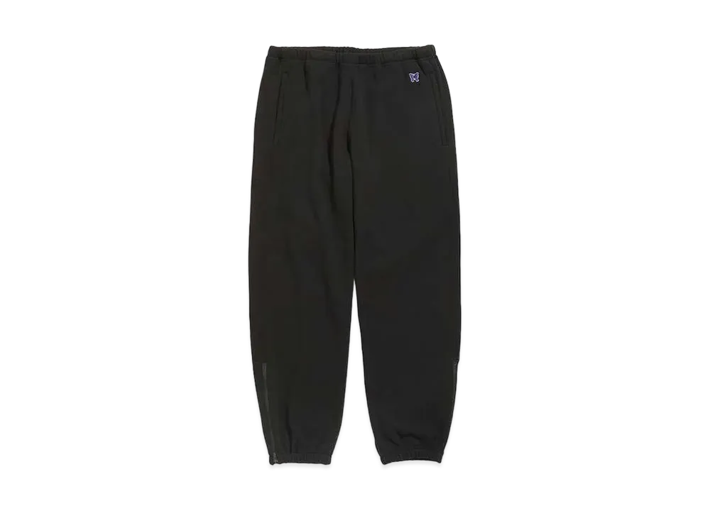 Needles ZIPPED SWEAT PANT - PE/C/PU FLEECE LINED JERSEY "Black"