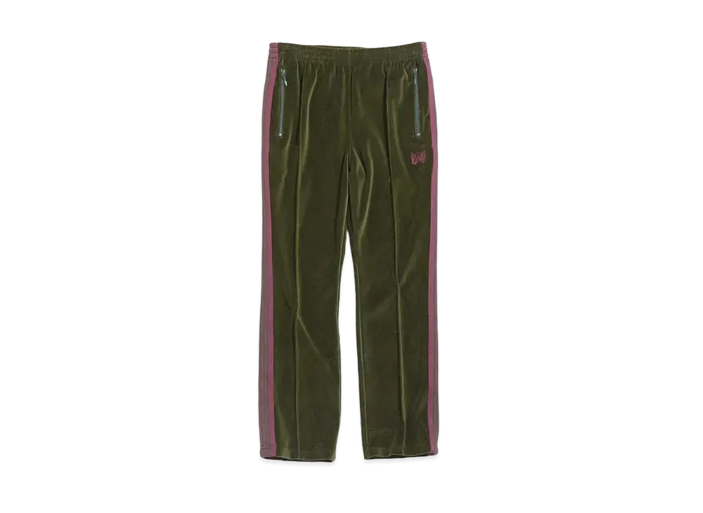 Needles NARROW TRACK PANT - C/PE VELOUR "Green"