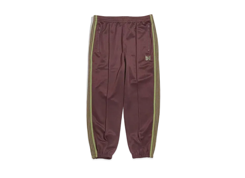 Needles ZIPPED TRACK PANT - POLY SMOOTH "Maroon"