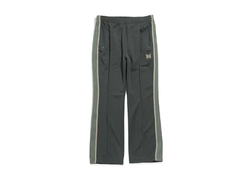 Needles BOOT-CUT TRACK PANT - POLY SMOOTH "Dark Green"