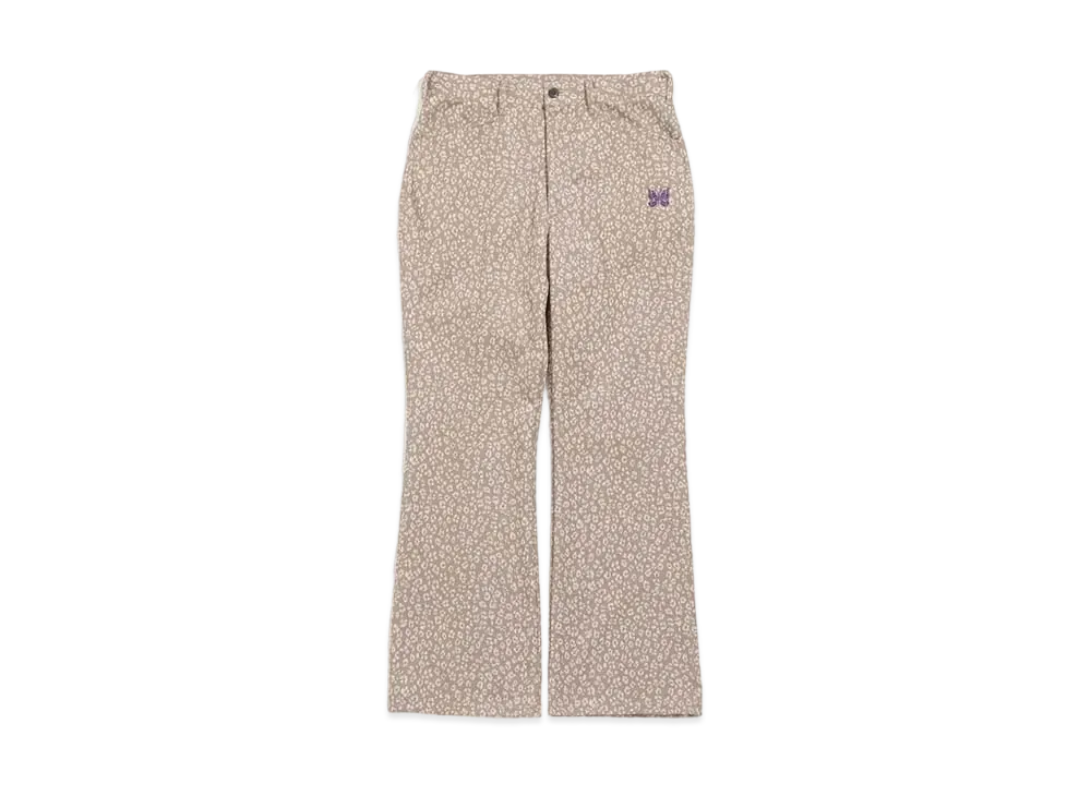 Needles BOOT-CUT STUDENT PANT - POLY JQ. "Leopard"