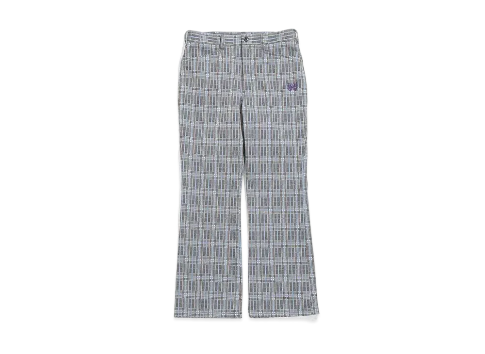 Needles BOOT-CUT STUDENT PANT - POLY JQ. "Plaid"