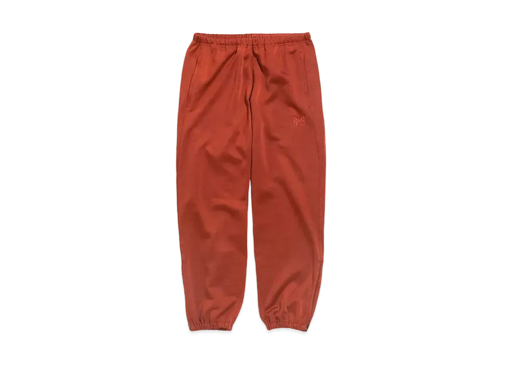 Needles ZIPPED SWEAT PANT - C/PE BRIGHT JERSEY "Brick"