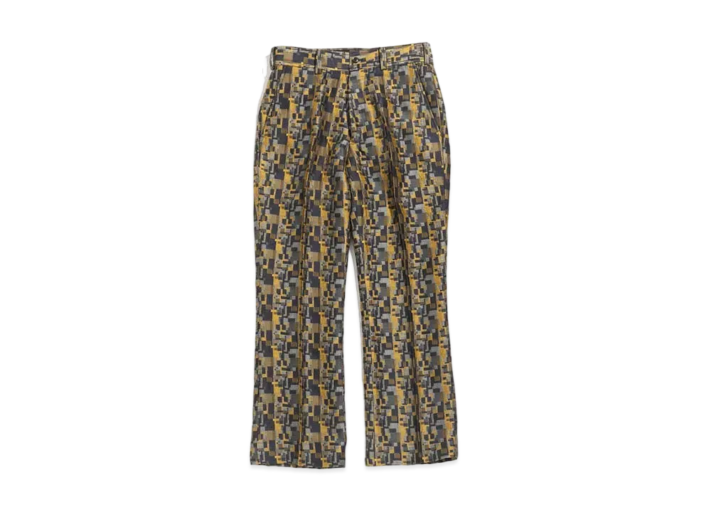 Needles BASIC TROUSER - AC/PE/W SQUARE JQ. "Yellow/Navy"