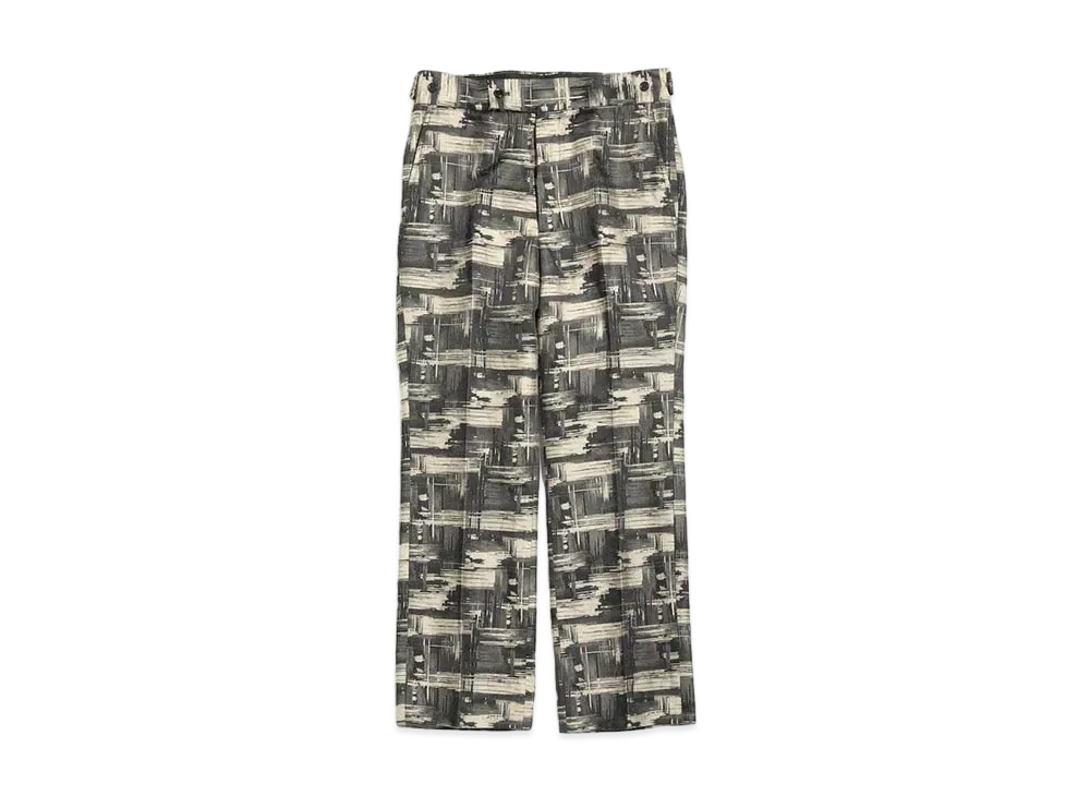Needles SIDE TAB TROUSER - C/PE ABSTRACT JQ. "Beige"