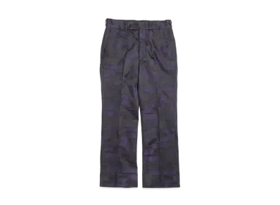 Needles SIDE TAB TROUSER - C/PE ABSTRACT JQ. "Purple"