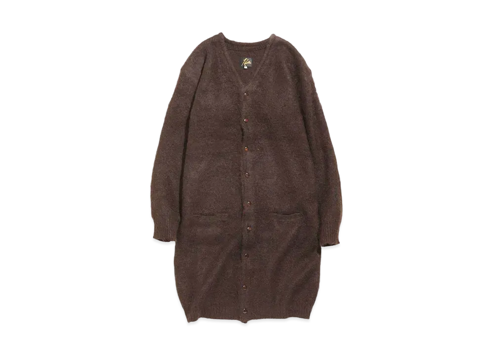 Needles MOHAIR LONG CARDIGAN - SOLID "Dark Brown"