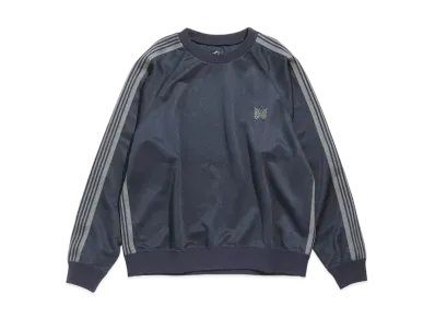 Needles TRACK CREW NECK SHIRT - POLY SMOOTH "Vavy"