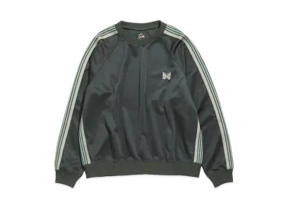Needles TRACK CREW NECK SHIRT - POLY SMOOTH "Dark Green"