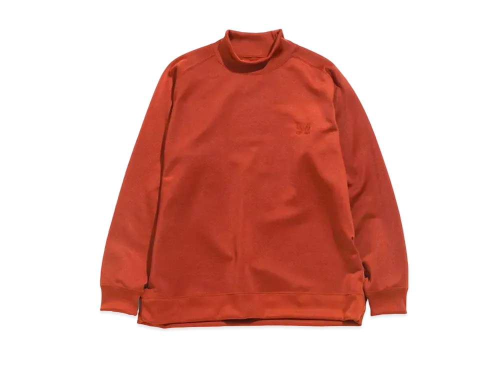 Needles L/S MOCK NECK TEE - C/PE BRIGHT JERSEY "Brick"