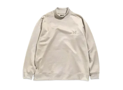 Needles L/S MOCK NECK TEE - C/PE BRIGHT JERSEY "Beige"