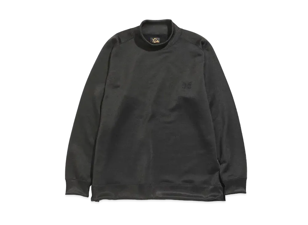 Needles L/S MOCK NECK TEE - C/PE BRIGHT JERSEY "Black"