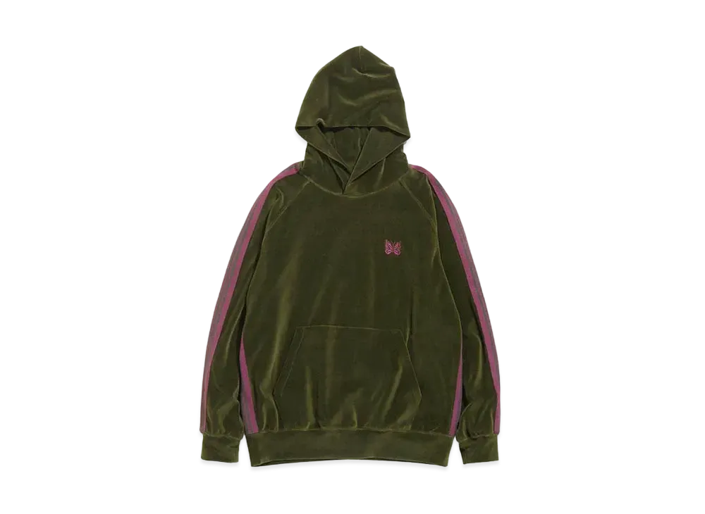 Needles TRACK HOODY - C/PE VELOUR "Green"