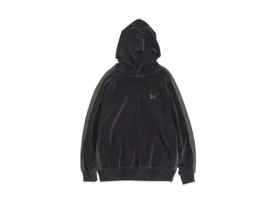 Needles TRACK HOODY - C/PE VELOUR "Egg Plant"