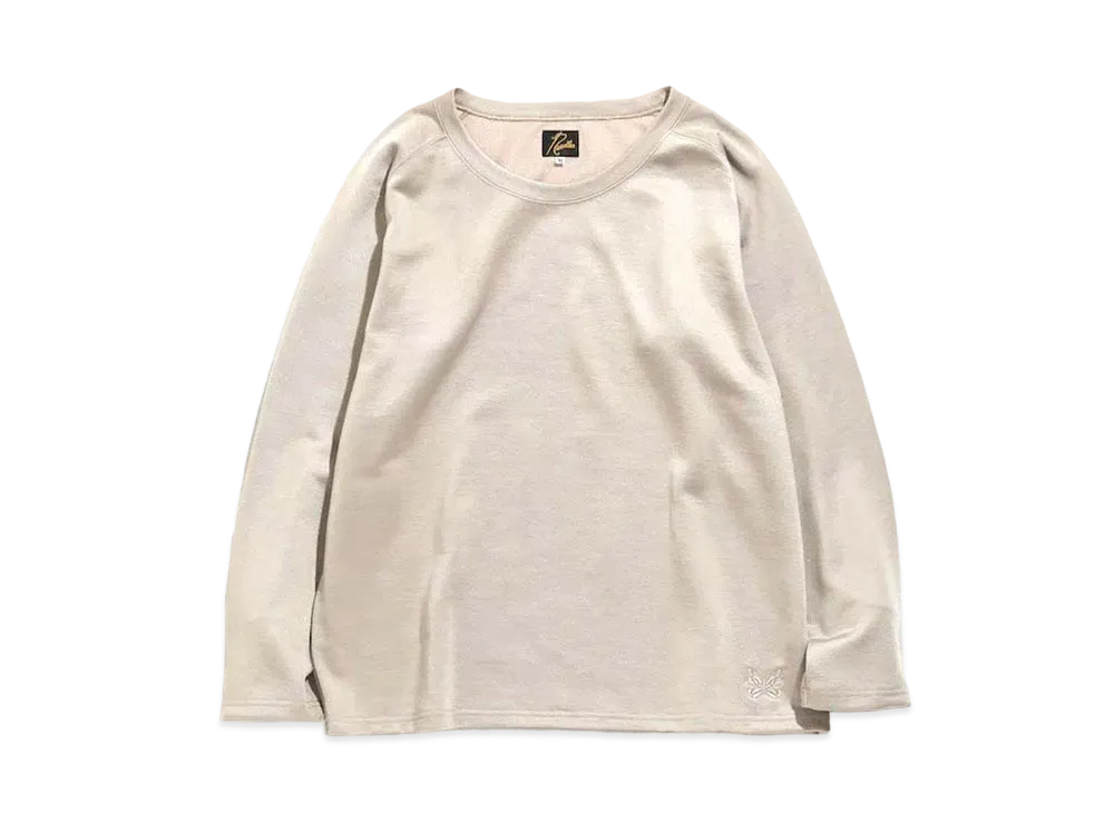 Needles L/S U NECK TEE - C/PE BRIGHT JERSEY "Beige"