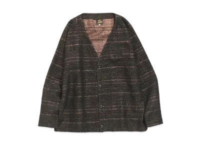 Needles V NECK CARDIGAN - W/N/R/PE LAME CLOTH JQ. "Bronze"