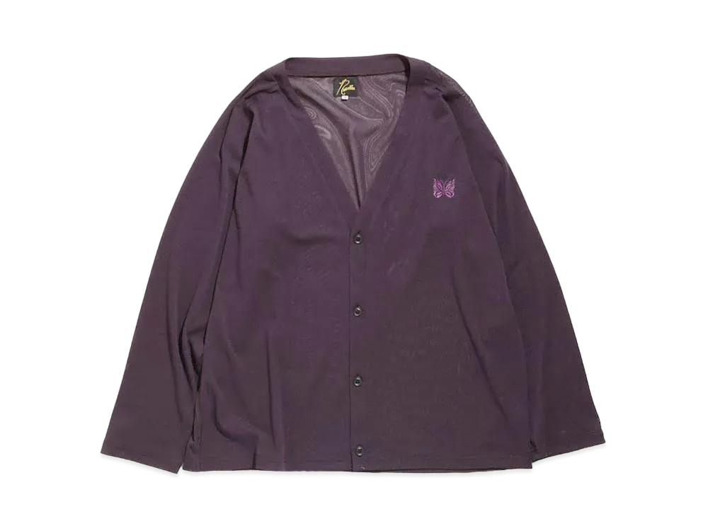 Needles V NECK CARDIGAN - POLY MESH "Purple"
