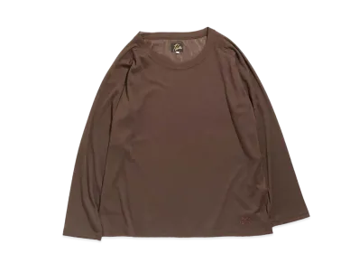Needles L/S U NECK TEE - POLY MESH "Brown"
