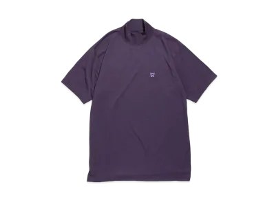 Needles S/S MOCK NECK TEE - POLY JERSEY "Egg Plant"