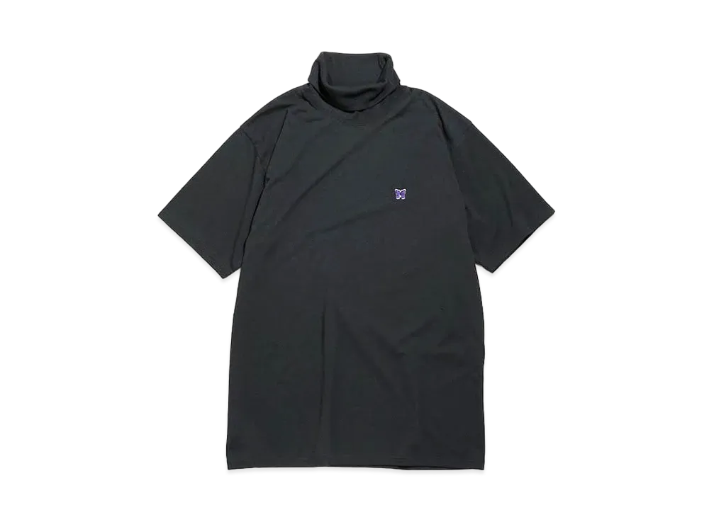 ニードルズ S/S タートルネック ティー - ポリ ジャージー "ブラック"